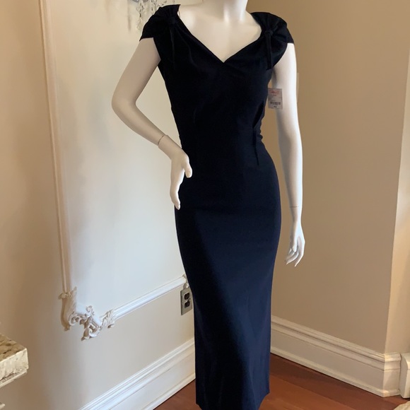 ROLAND MOURET Eclipse wool-crêpe midi dress size 2 - Picture 4 of 12